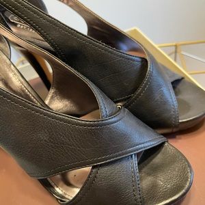 Coach Adelle leather pump sandals- retail $188